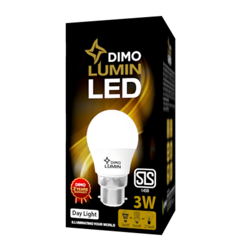 Dimo Lumin LED A3 Bulb B22 3W Day Light - Pin Type