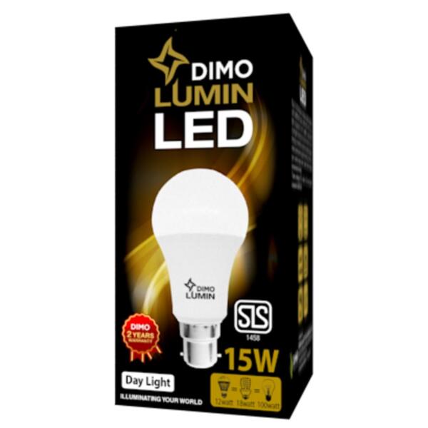 Dimo Lumin LED A3 Bulb E27 15W Day Light - Screw Type