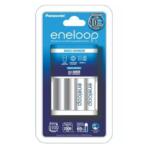 Panasonic Eneloop (BQ-CC18) Basic Charger 10h + 2 AA Rechargeable Batteries – K-KJ18MCC20T