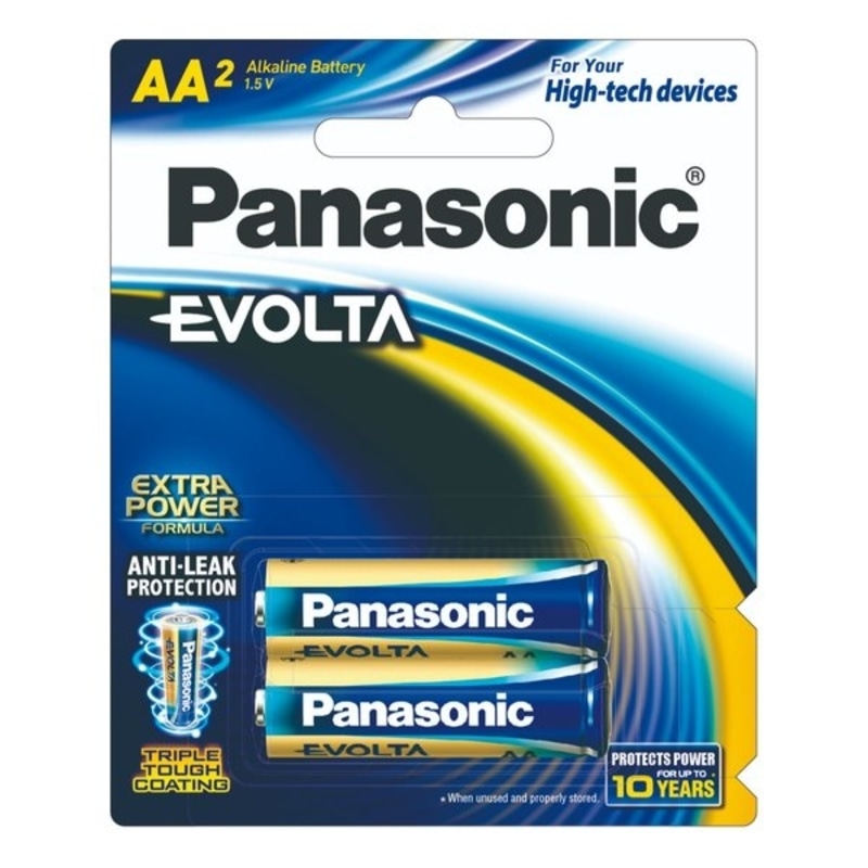 Panasonic Evolta Premium Alkaline AA Battery 2 PCS - LR6EG/2B