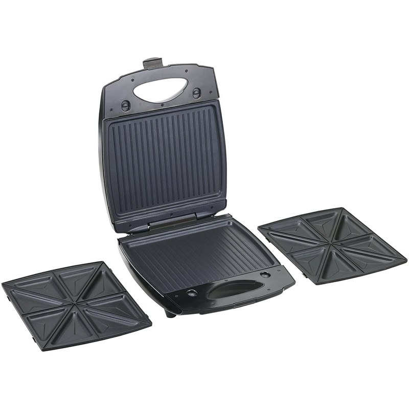Black+Decker Multiplate Sandwich, Grill and Waffle Maker (Grey)3 in 1