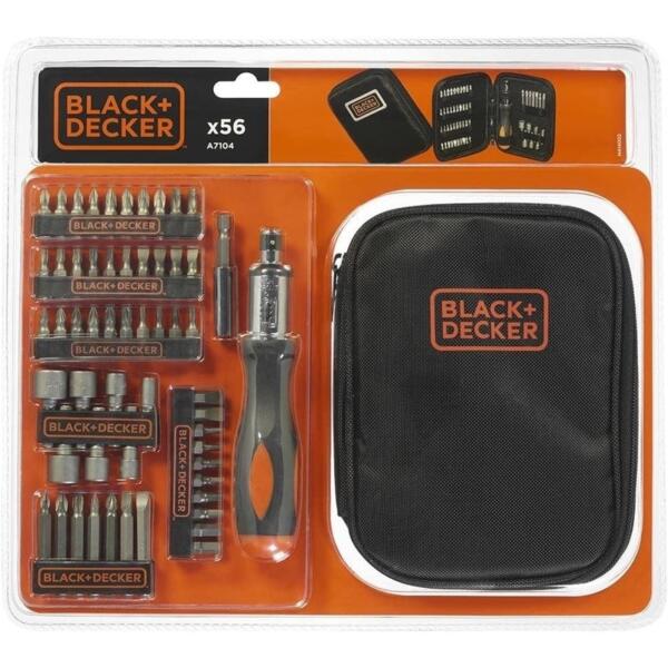 Black & Decker 56 Piece Ratchet Screwdriver Set A7104XJ Jungle.lk