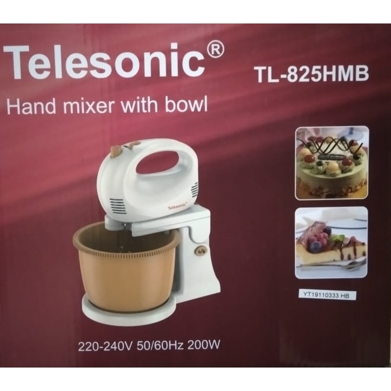Telesonic Hand Mixer with Bowl TL825HMB Jungle.lk