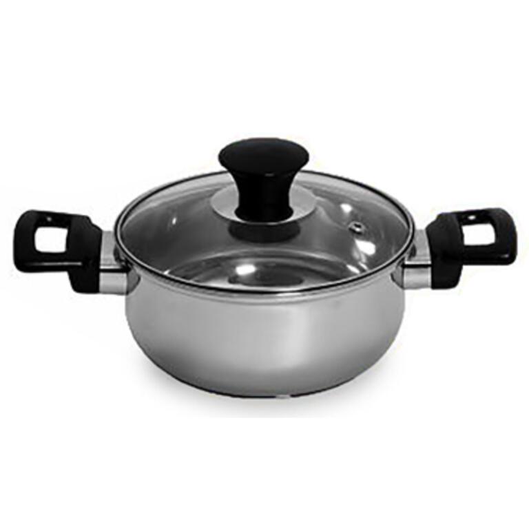 Innovex Stainless Casserole Pan For Induction Cooker With Glass Lid