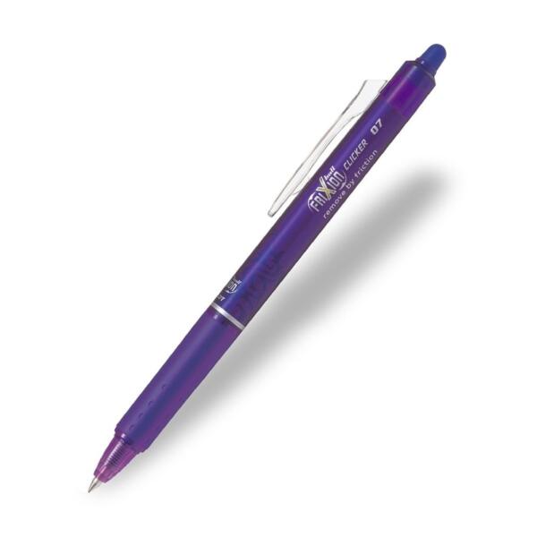 Pilot Frixion Roller Ball Erasable 0.7mm Fine Clicker Pen Violet - BLRT-FR7-V