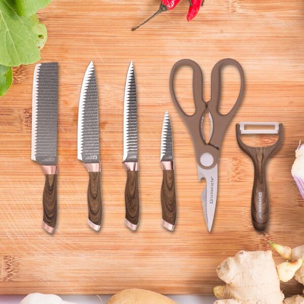 Everrich 6pcs Non-Stick Stone Coating Knife Set - ER-0518