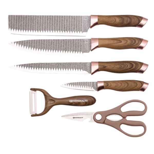 Everrich 6pcs Non-Stick Stone Coating Knife Set - ER-0518