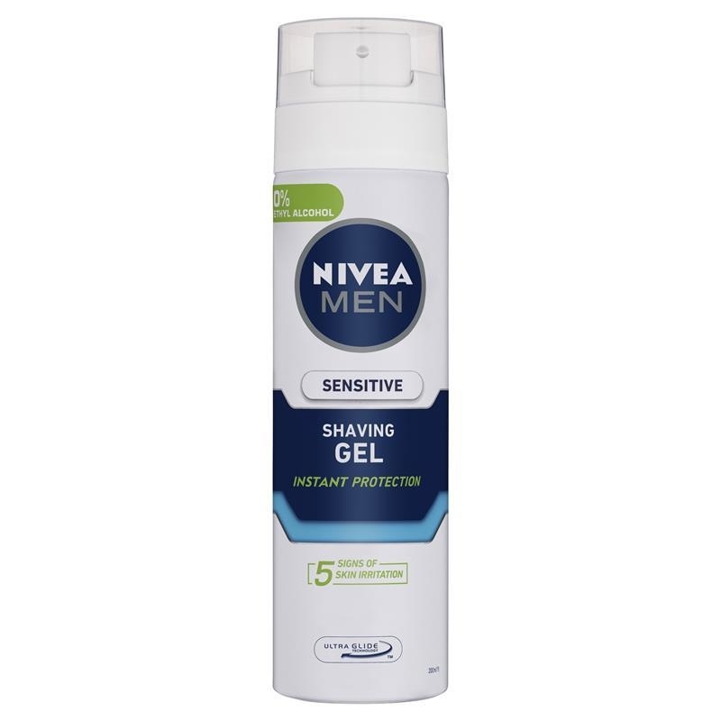 Nivea Men Sensitive Shave Gel With 0 % Alcohol - 200ml