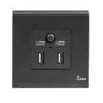 Dimo Lumin Double USB Charger Black – L9USB1+1/H