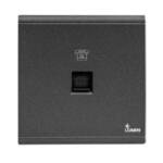 Dimo Lumin Single Telphone Socket With Shutter Black – LT01S/H