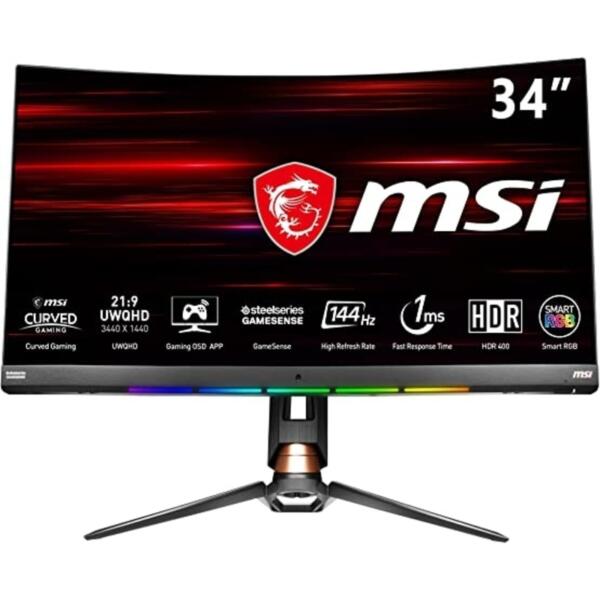 MSI 34 Inch Optix 3440 x 1440 144hz Curved Gaming Monitor - MPG341CQR ...