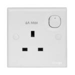 Orange Casablanca 13Amp Single Switched Socket Outlet, 6 Amp Max (100-1480)
