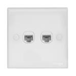 Orange Casablanca 2 Gang 8 Wire 8 Contact Telephone, Data Outlet (100-1220)