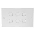 Orange Casablanca 6 Gang 2 Way 10A Tumbler Switch (100-0260)