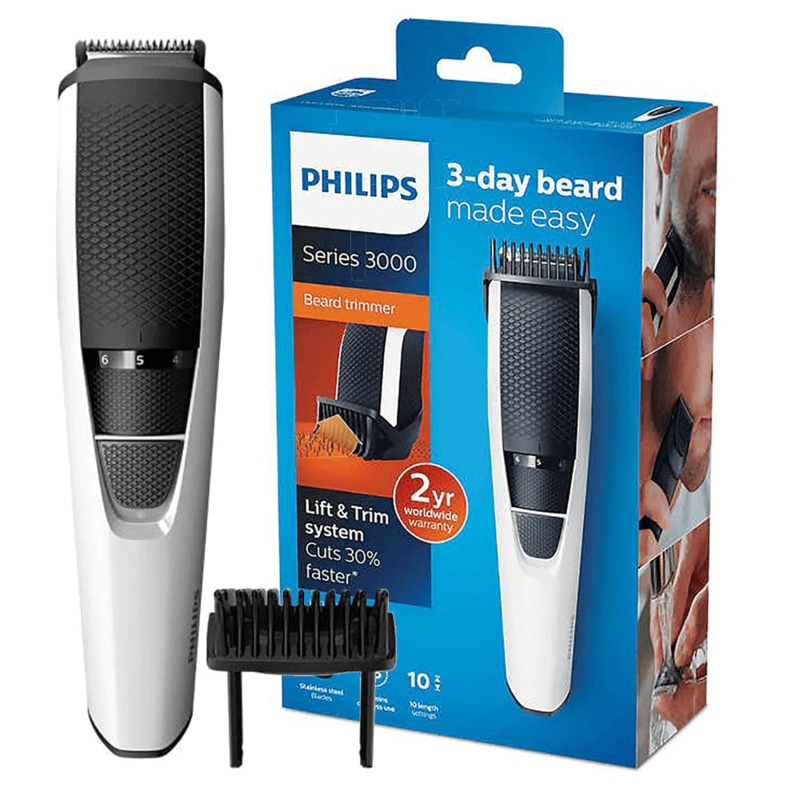 Philips Cordless Stainless Steel Beard Trimmer - BT3206