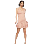 Miss Selfridge UK Original Peach Peplum Hem Mini Dress – Small UK 8
