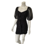 Zara UK Original Puffed Stretchable Black Dress – Medium UK 10