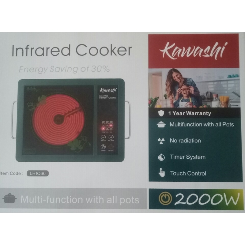 Kawashi 2000W Energy Saving Infrared Cooker With Touch Controls - LHIC60