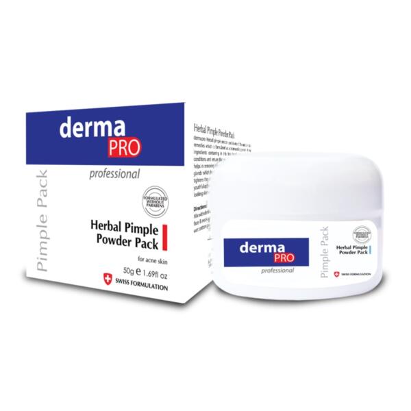 Derma Pro Herbal Pimple Powder Pack For Acne Skin - 50g