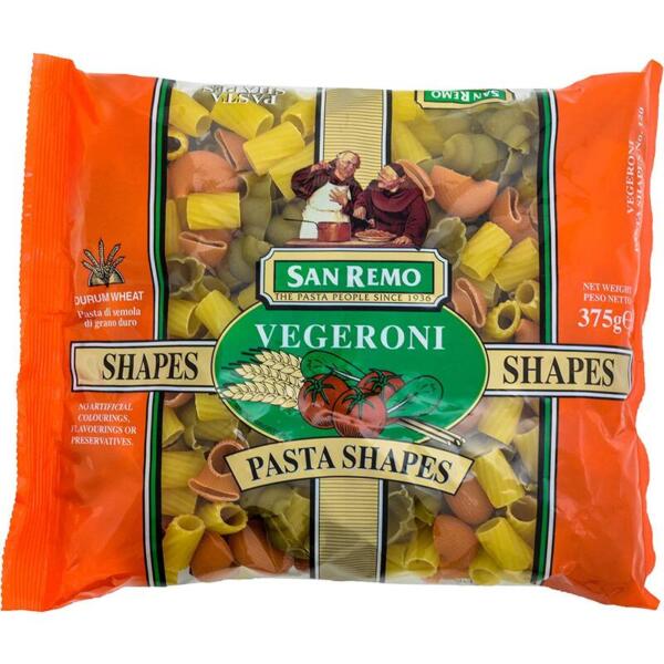 San Remo Pasta Vegeroni Pasta Shapes No. 120 - 375g - Jungle.lk