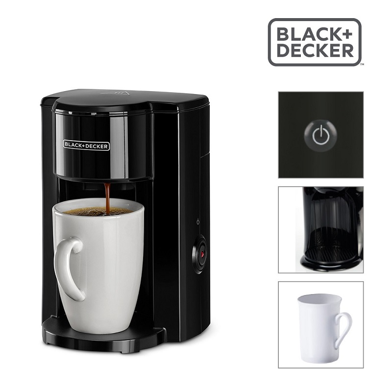Black & Decker 330W One Cup Coffee Maker With Coffee Mug - DCM25-B5 ...