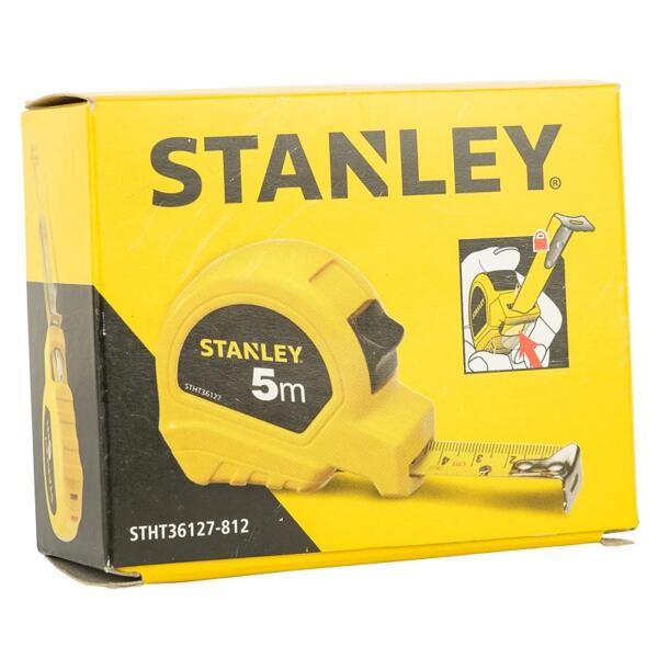 Stanley Short Tape 5m / 16' 19mm Plastic Measuring Tape Yellow - STHT36127-812