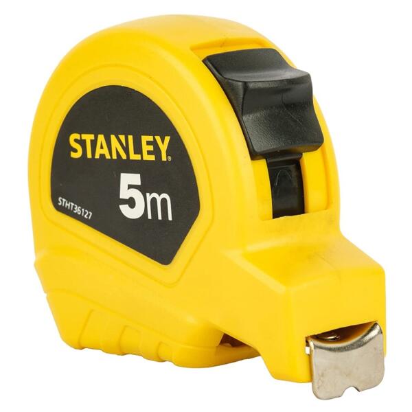Stanley Short Tape 5m / 16' 19mm Plastic Measuring Tape Yellow - STHT36127-812