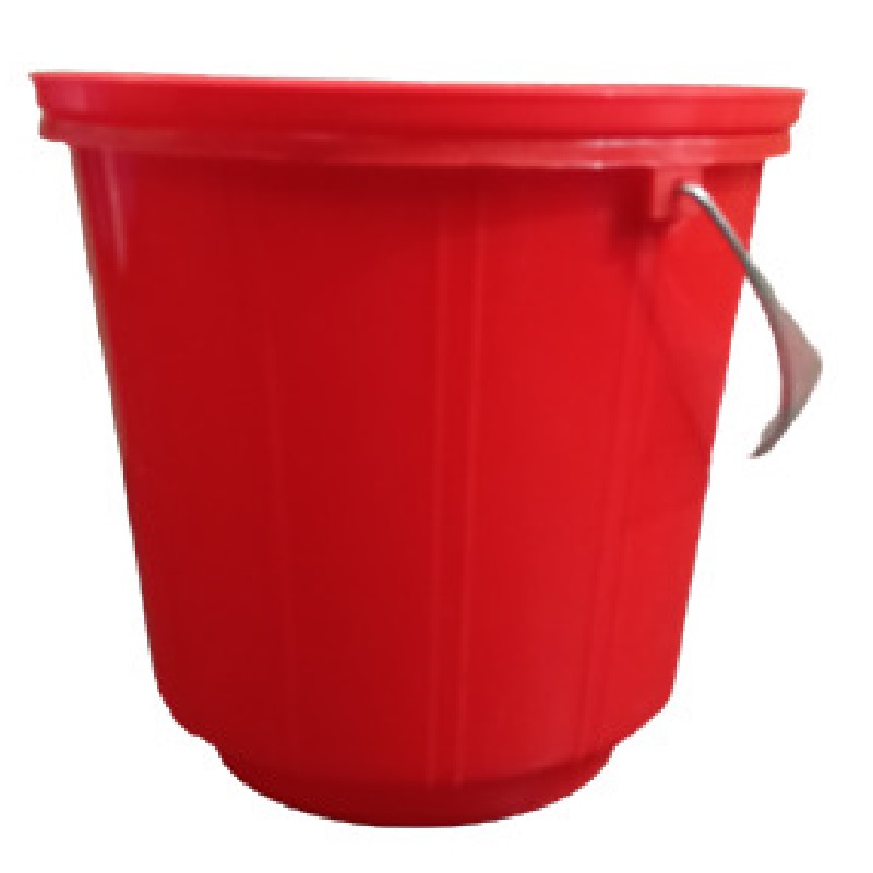 Daxer 9L Round Plastic Bucket Strong Drum With Handle & Lid Red - DBS09