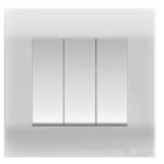 Orange Akoya White 16A 3 Gang 1 Way Switch (133-1003)