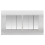 Orange Akoya White 16A 6 Gang 1 Way Switch (260-0160)