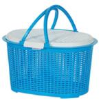 Daxer Multi Purpose Rattan Baby Bucket Portable Blue – DRBB01