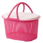Daxer Multi Purpose Rattan Baby Bucket Portable Pink – DRBB01