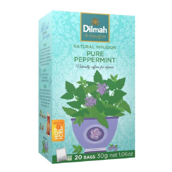Dilmah Pure Peppermint Leaves Infusion Ceylon Tea - 20 Tea Bags