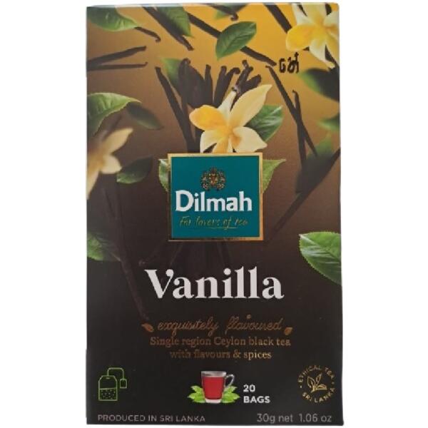 Dilmah Vanilla Flavored Black Tea - 20 Tea Bags