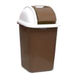 Daxer Swing Top Plastic Dust Bin Brown – DDB 002