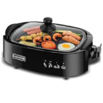 Black & Decker 1500W Electric Flat Health Grill With Glass Lid – GH1500-B5