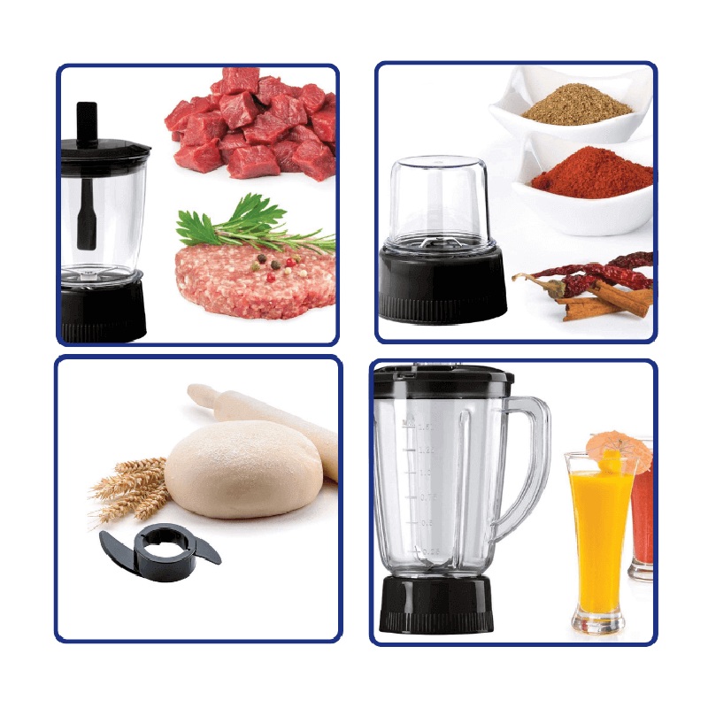 Black & Decker 400W FP Kitchen Robot Deluxe With Blender + Mincer + Grinder - KR43-B5