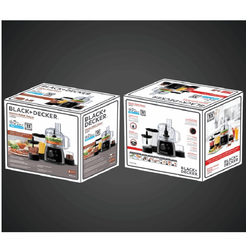 Black & Decker 400W FP Kitchen Robot Deluxe With Blender + Mincer + Grinder - KR43-B5