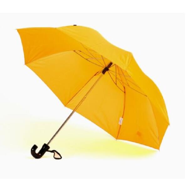 General Use Umbrella Lightweight Curve Handle Portable - Orange