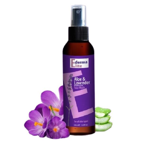 DermaElite Aloe And Lavender Brightening Face Wash For All Skin Types - 50ml