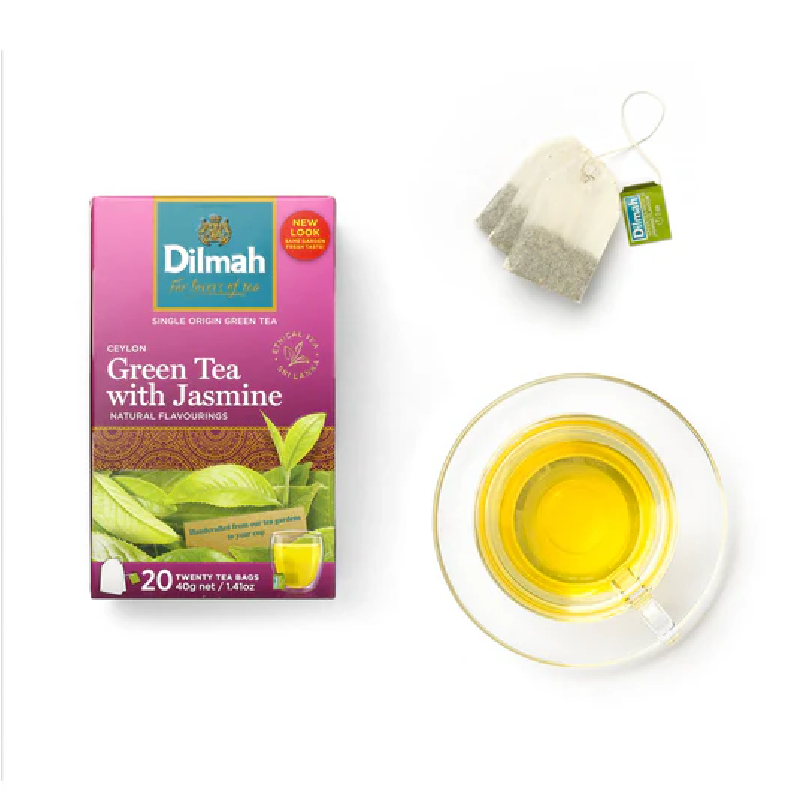 Dilmah Pure Ceylon Green Tea With Jasmine – 20 Tea Bags