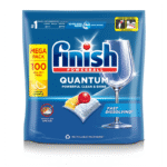 Finish Powerball Quantum Powerful Clean & Shine All in One Dishwasher Tablets Lemon – 100 Tabs