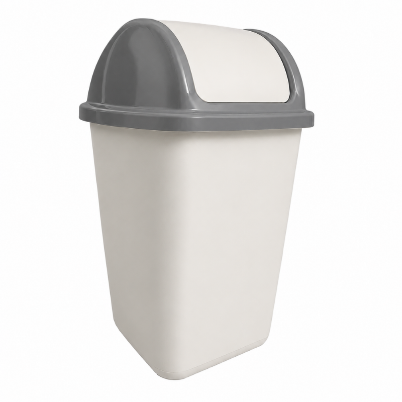 Daxer Swing Top Plastic Dust Bin White – DDB 002