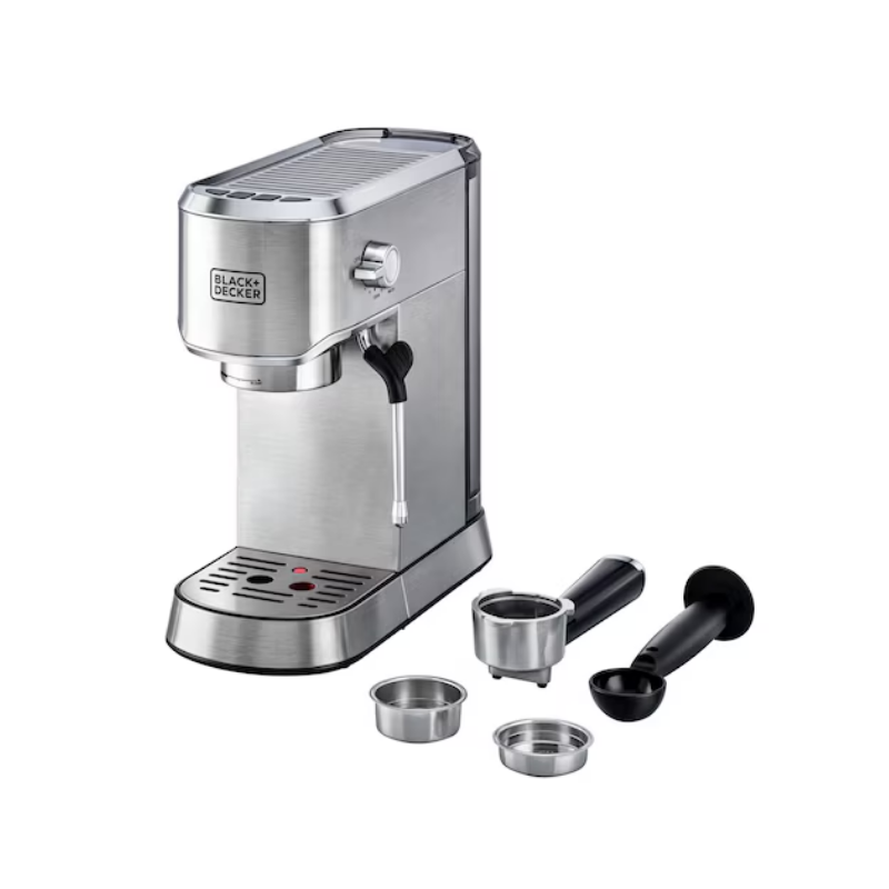 Black and Decker 1450W Espresso Coffee Machine With Frother – ECM150-B5