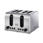 Black and Decker 2100W 4 Slice Parallel Slot Premium Stainless Steel Toaster – ET444-B5