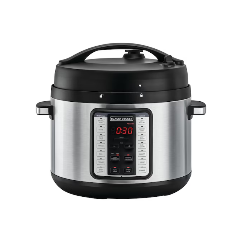 Black and Decker 10L 1350W Electric Pressure Cooker With EZ Smart Steam Pot - PCP1010-B5