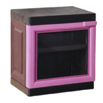 Daxer Single Transparent Door Cupboard – DMC 001G Pink