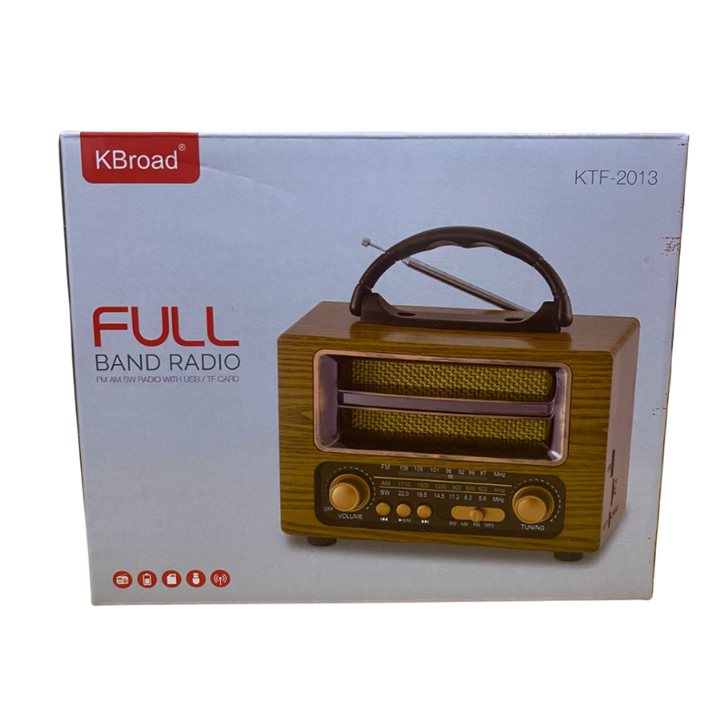 KBroad Full Band Radio FM/AM/SW Radio With USB/TF CARD – KTF-2013