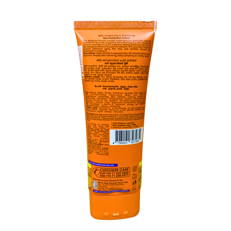 4rever Daily Moisturising & Brightening Sun Protection Cream SPS 50+ With Marigold 100g