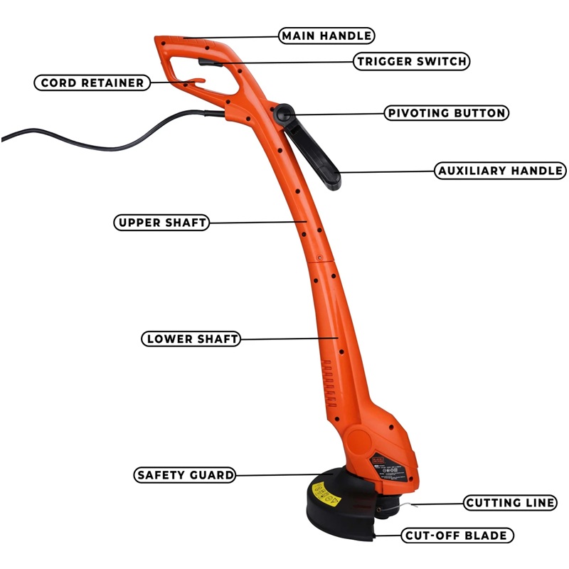 Black+Decker 350W Electric Grass Trimmer – GL350L-B1